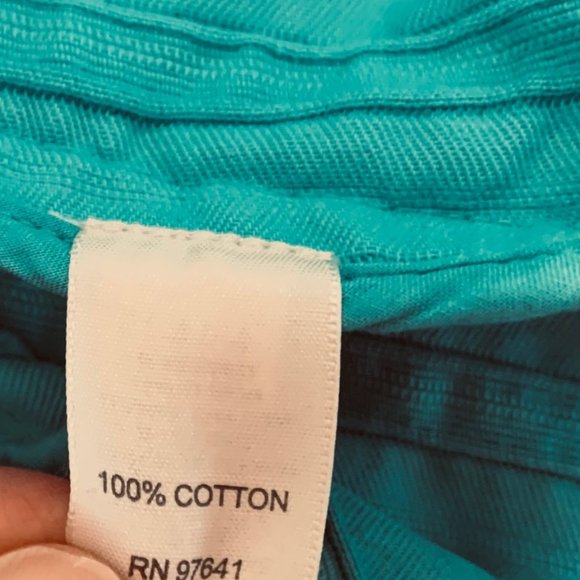 J. Jill Turquoise** Ridged 100% Cotton Blazer Size 12 - Picture 9 of 15